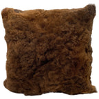 Brown, Alpaca, Fur, Pillow, Home deco